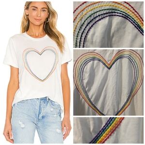 Lauren Moshi Embroidered Heart tee